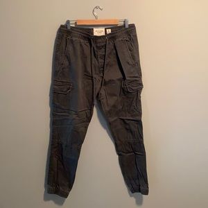 Abercrombie and Fitch Olive Joggers - LG